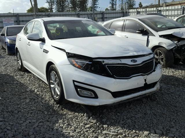 KNAGM4A75E5485779 - 2014 KIA OPTIMA LX WHITE photo 1