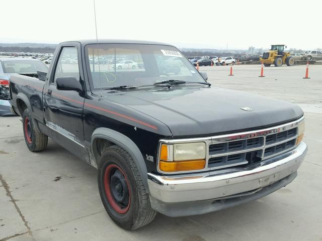 1B7FL26X5MS332348 - 1991 DODGE DAKOTA BLACK photo 1