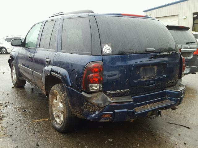 1GNDS13S432381348 - 2003 CHEVROLET TRAILBLAZE BLUE photo 3