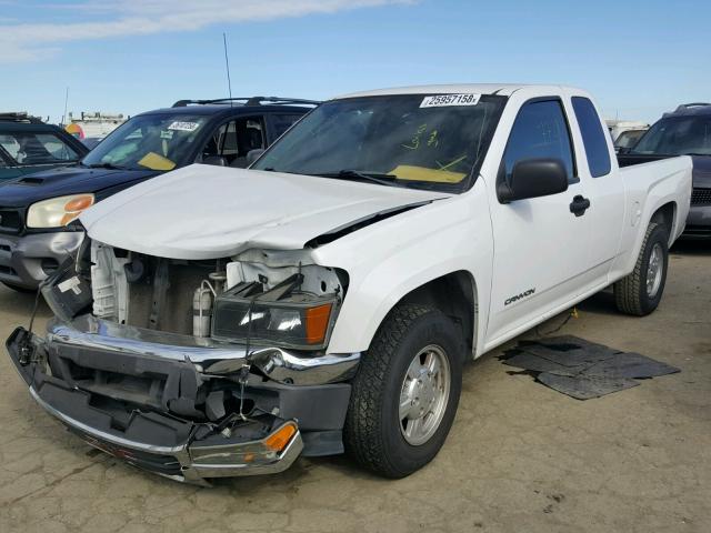 1GTCS196358262432 - 2005 GMC CANYON WHITE photo 2