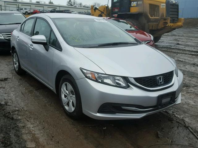 19XFB2F57EE272983 - 2014 HONDA CIVIC LX SILVER photo 1