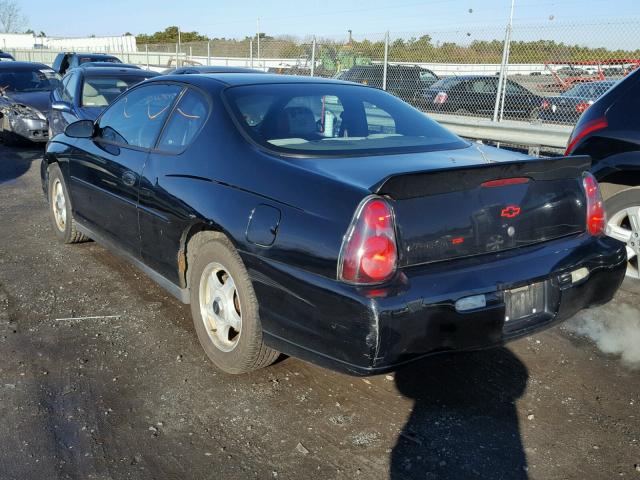 2G1WW12EX39444917 - 2003 CHEVROLET MONTE CARL 黑色 照片 3