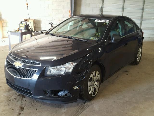 1G1PC5SH8C7324999 - 2012 CHEVROLET CRUZE LS BLACK photo 2