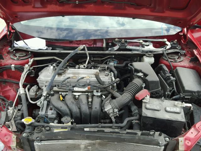 5YFBURHE8GP542397 - 2016 TOYOTA COROLLA L RED photo 7