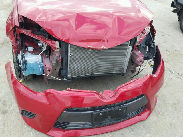 5YFBURHE8GP542397 - 2016 TOYOTA COROLLA L RED photo 9