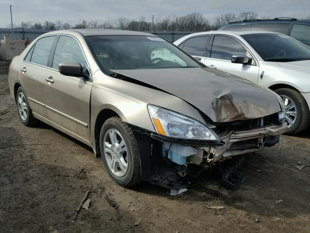 1HGCM56817A097744 - 2007 HONDA ACCORD EX TAN photo 1