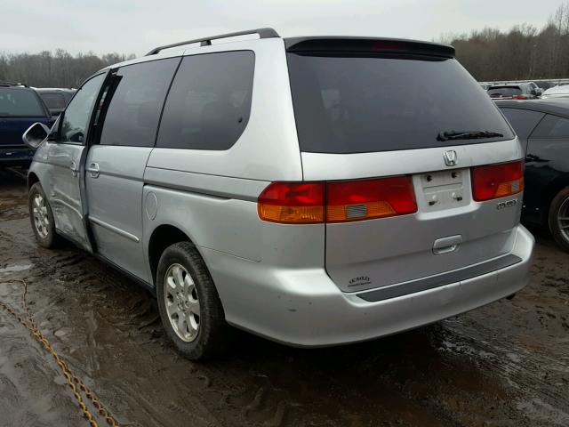 5FNRL18682B044216 - 2002 HONDA ODYSSEY EX SILVER photo 3