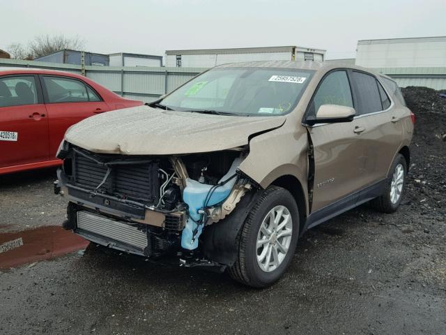 2GNAXSEV9J6218924 - 2018 CHEVROLET EQUINOX LT GOLD photo 2