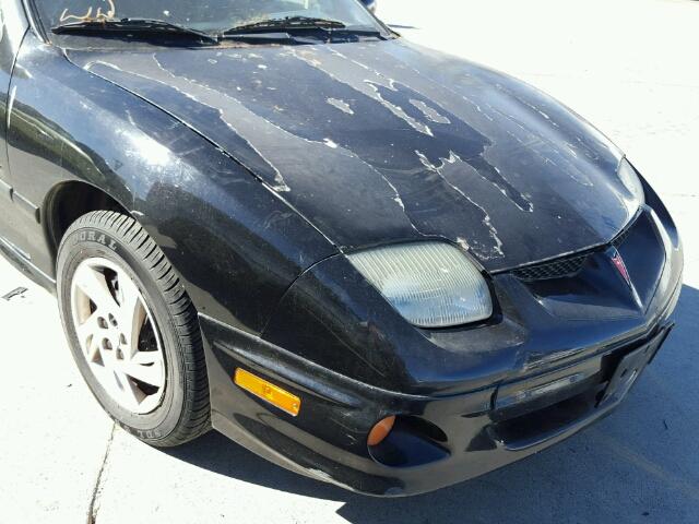 1G2JB1243Y7255401 - 2000 PONTIAC SUNFIRE SE BLACK photo 9