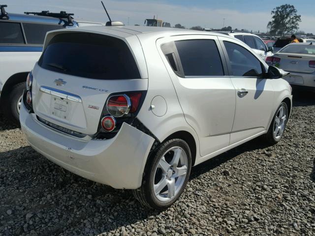 1G1JE6SB2F4121808 - 2015 CHEVROLET SONIC LTZ WHITE photo 4