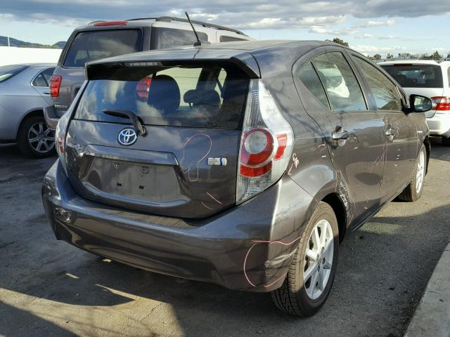 JTDKDTB34E1061326 - 2014 TOYOTA PRIUS C GRAY photo 4