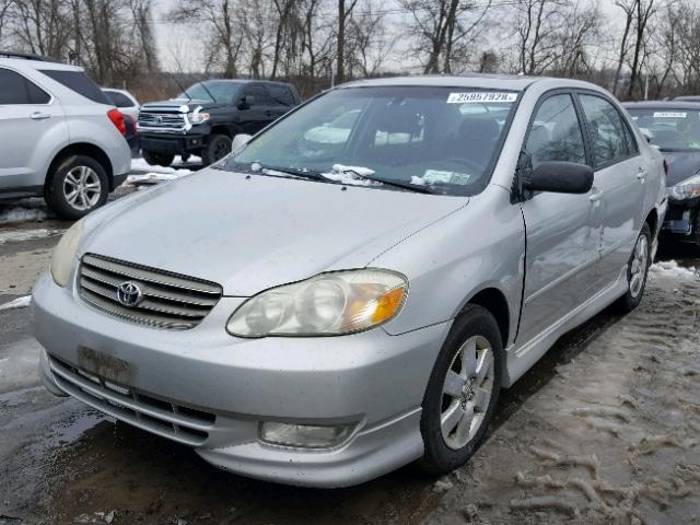 2T1BR32E74C301238 - 2004 TOYOTA COROLLA CE SILVER photo 2