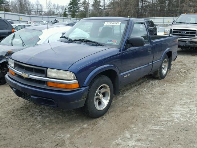 1GCCS145618159949 - 2001 CHEVROLET S TRUCK S1 BLUE photo 2