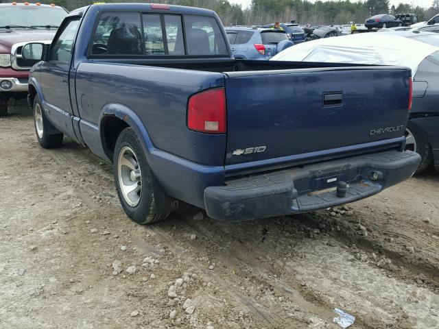 1GCCS145618159949 - 2001 CHEVROLET S TRUCK S1 BLUE photo 3