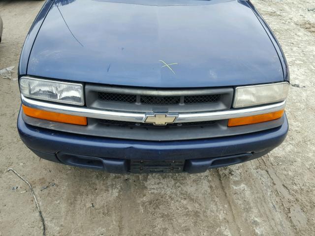 1GCCS145618159949 - 2001 CHEVROLET S TRUCK S1 BLUE photo 7