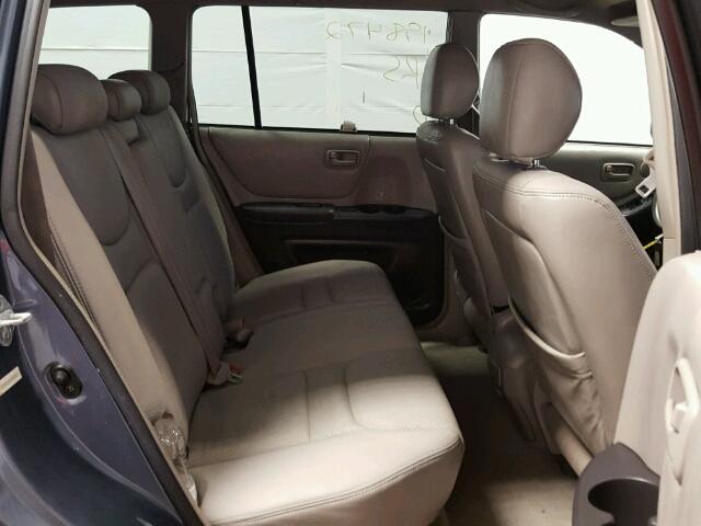 JTEGF21A920050670 - 2002 TOYOTA HIGHLANDER BLUE photo 6