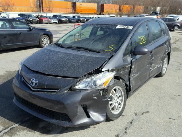 JTDZN3EU5E3335492 - 2014 TOYOTA PRIUS V CHARCOAL photo 2