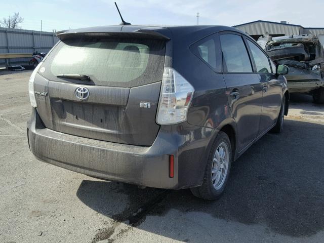 JTDZN3EU5E3335492 - 2014 TOYOTA PRIUS V CHARCOAL photo 4