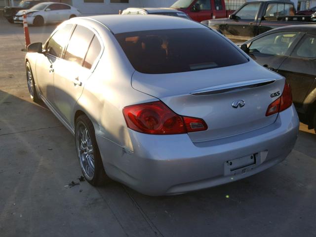 JNKBV61E07M703672 - 2007 INFINITI G35 SILVER photo 3