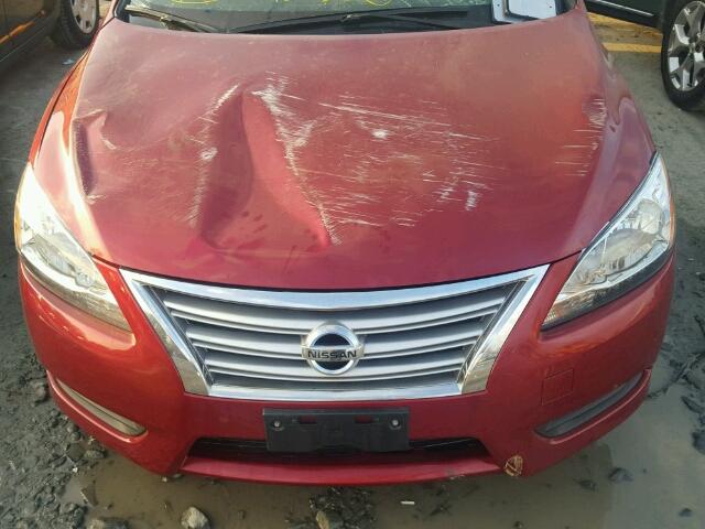 3N1AB7AP8FL685088 - 2015 NISSAN SENTRA S RED photo 7