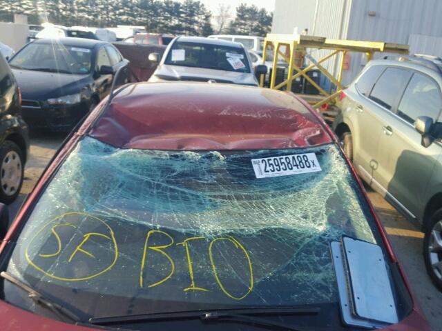 3N1AB7AP8FL685088 - 2015 NISSAN SENTRA S RED photo 9