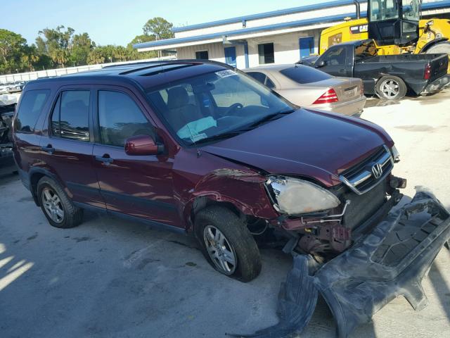 SHSRD78804U256881 - 2004 HONDA CR-V EX RED photo 1