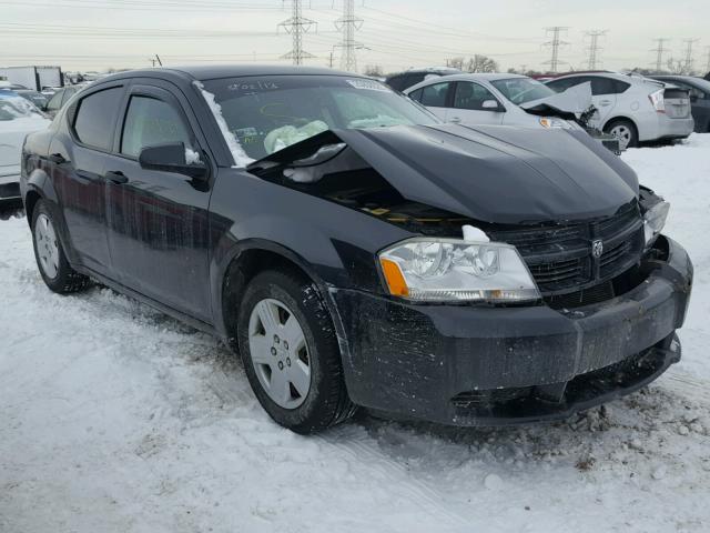 1B3LC46KX8N136009 - 2008 DODGE AVENGER SE BLACK photo 1