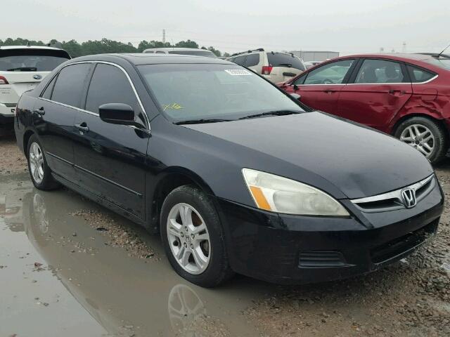 1HGCM56837A193651 - 2007 HONDA ACCORD EX BLACK photo 1