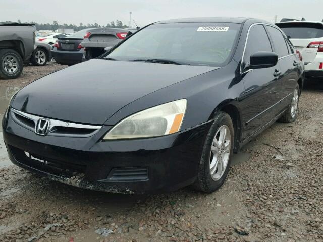 1HGCM56837A193651 - 2007 HONDA ACCORD EX BLACK photo 2