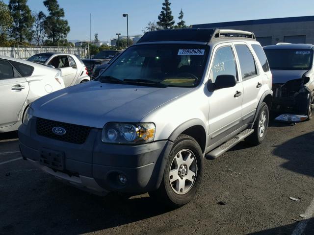 1FMYU03155KC80548 - 2005 FORD ESCAPE XLT SILVER photo 2