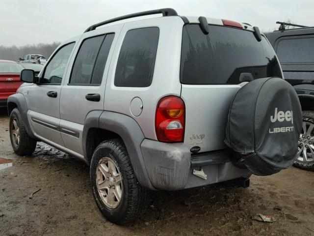 1J4GL48K24W326043 - 2004 JEEP LIBERTY SP GRAY photo 3