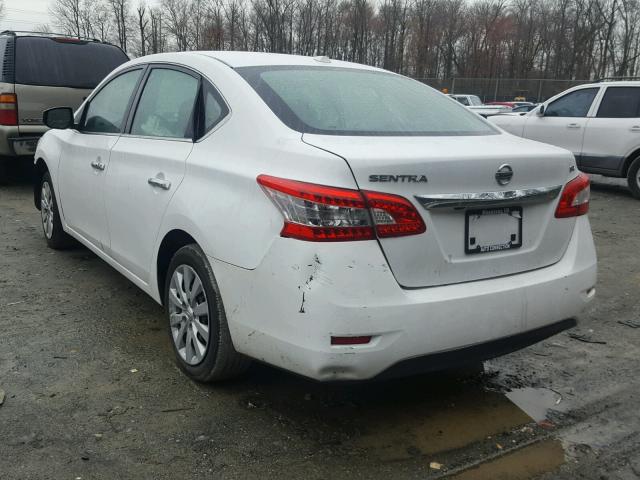 3N1AB7AP3FL670224 - 2015 NISSAN SENTRA S WHITE photo 3