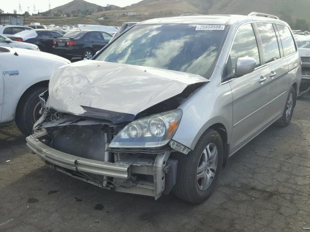 5FNRL38795B029099 - 2005 HONDA ODYSSEY EX SILVER photo 2