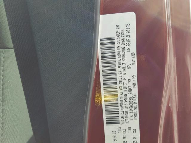 1J4BA3H18AL104847 - 2010 JEEP WRANGLER U BURGUNDY photo 10