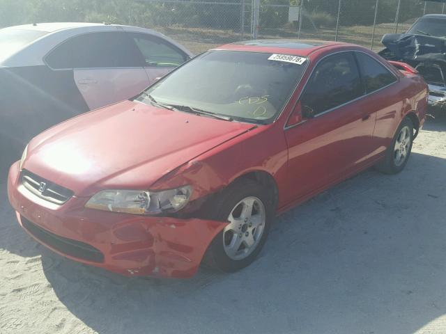 1HGCG2254XA031772 - 1999 HONDA ACCORD EX RED photo 2