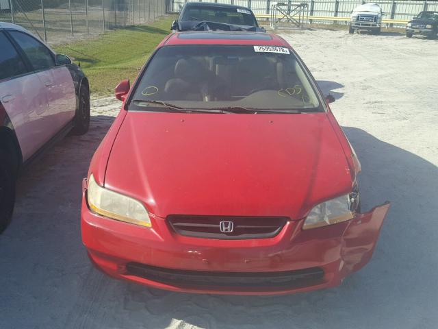 1HGCG2254XA031772 - 1999 HONDA ACCORD EX RED photo 9