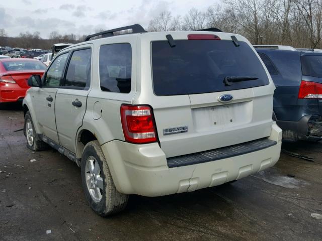 1FMCU03158KD83743 - 2008 FORD ESCAPE XLT CREAM photo 3