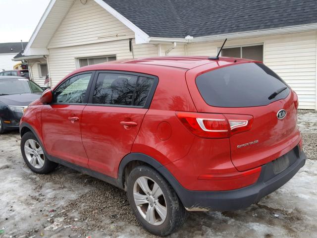 KNDPB3A23C7296766 - 2012 KIA SPORTAGE B RED photo 3