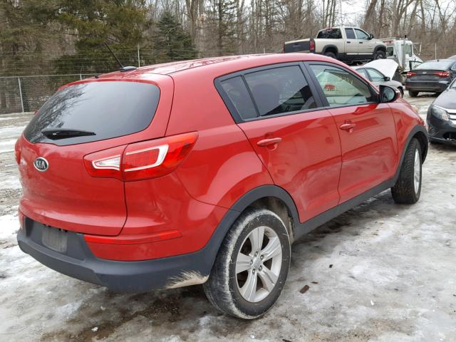 KNDPB3A23C7296766 - 2012 KIA SPORTAGE B RED photo 4