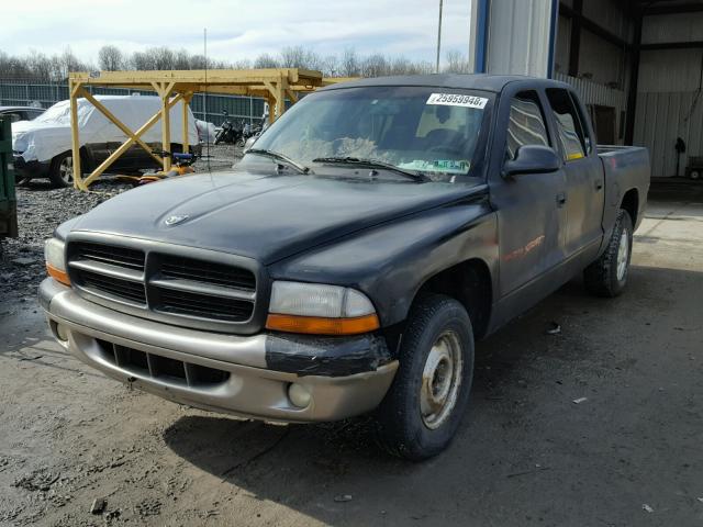 1B7GL2AX1YS594045 - 2000 DODGE DAKOTA QUA BLACK photo 2