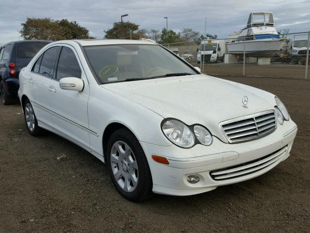 WDBRF54HX6A836595 - 2006 MERCEDES-BENZ C GENERATI WHITE photo 1