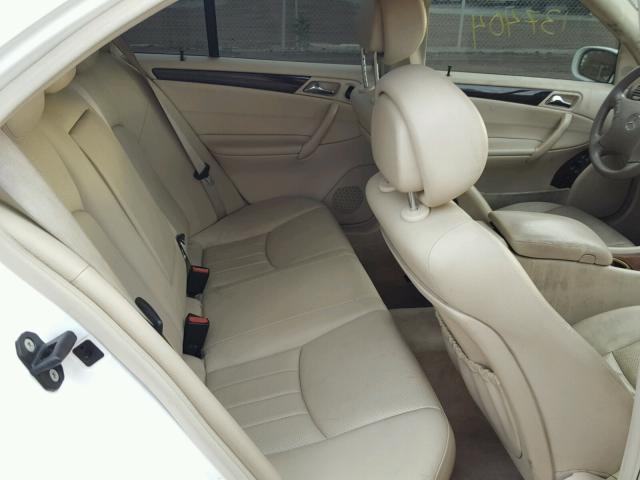 WDBRF54HX6A836595 - 2006 MERCEDES-BENZ C GENERATI WHITE photo 6