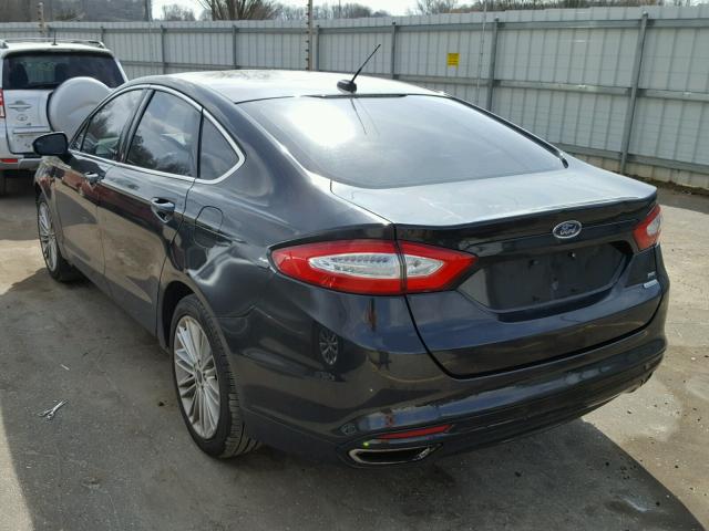 3FA6P0H93DR220107 - 2013 FORD FUSION SE BLACK photo 3