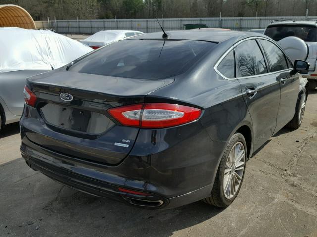 3FA6P0H93DR220107 - 2013 FORD FUSION SE BLACK photo 4