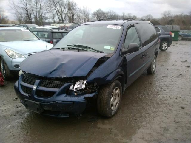 1B4GP24382B694807 - 2002 DODGE GRAND CARA BLUE photo 2