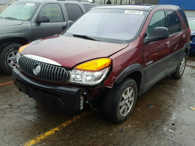 3G5DA03EX2S517573 - 2002 BUICK RENDEZVOUS BURGUNDY photo 2