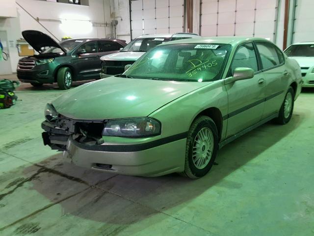 2G1WF55E529359405 - 2002 CHEVROLET IMPALA TAN photo 2