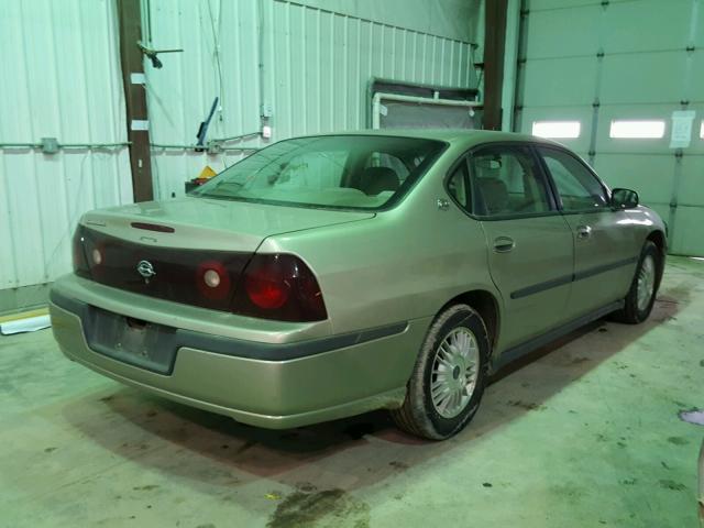 2G1WF55E529359405 - 2002 CHEVROLET IMPALA TAN photo 4