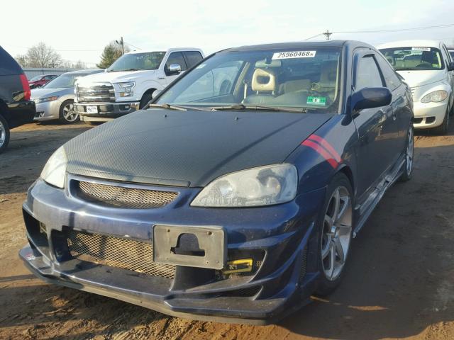 1HGEM22942L057886 - 2002 HONDA CIVIC EX BLUE photo 2