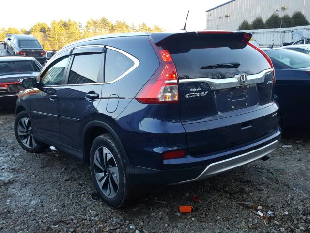 5J6RM4H93FL099050 - 2015 HONDA CR-V TOURI BLUE photo 3